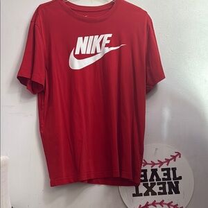 Nike Red Tee with White Logo